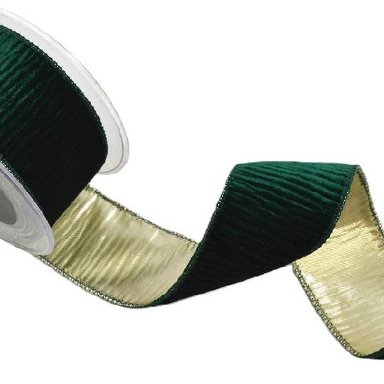 Ribbon 4.5mt, 52mm Textured Velvet Forest Green *ETA Nov